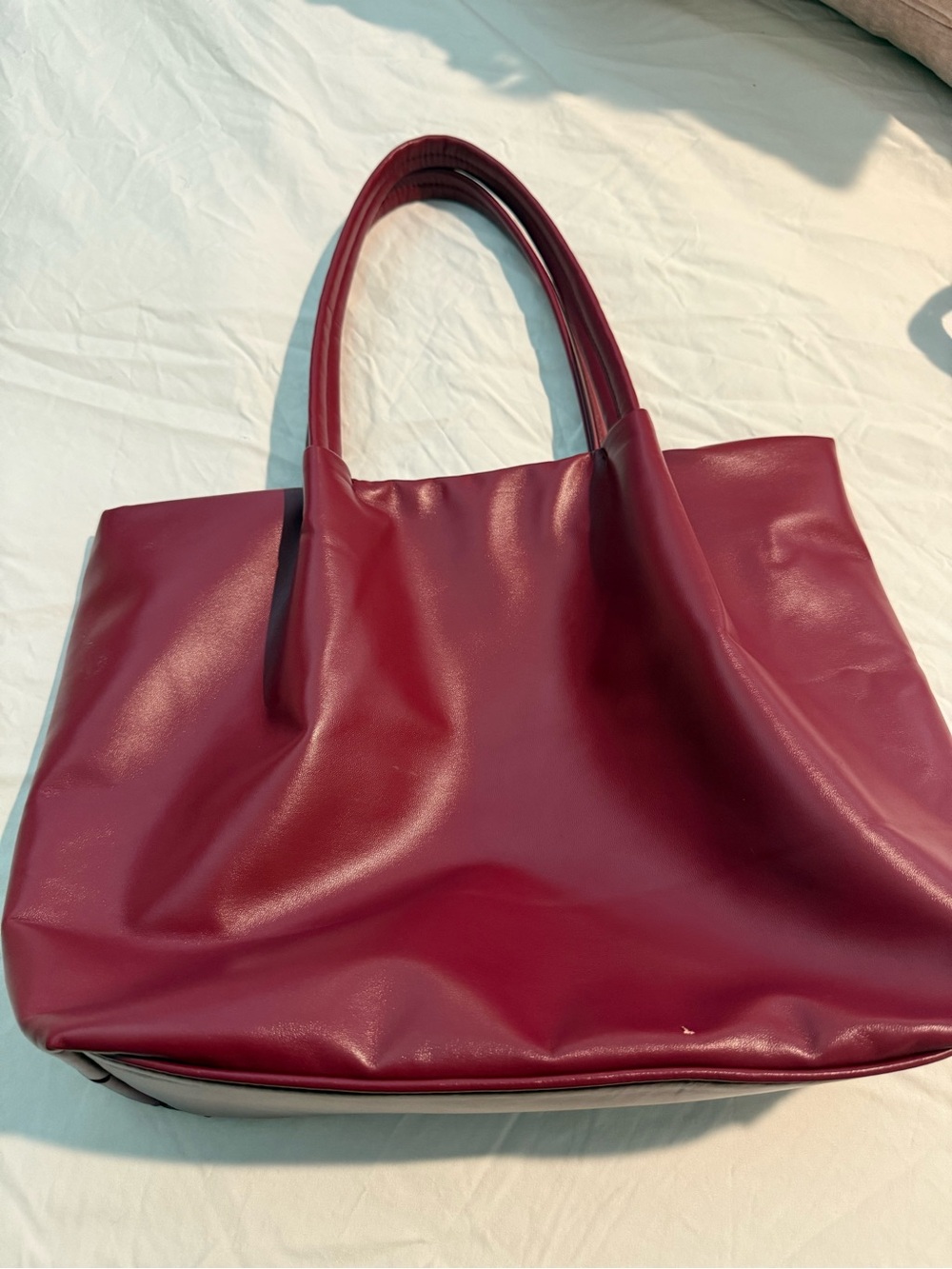 Neiman Marcus Women's Burgundy Tote Bag - Classic Carryall